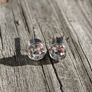 Simple Silver Stud Earrings